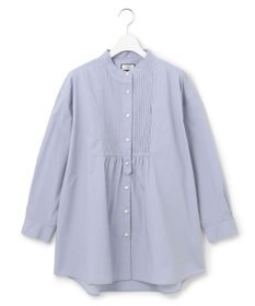 J.PRESS YORK STREET 【WOMEN】コットンタイプライター バンドカラーブラウス