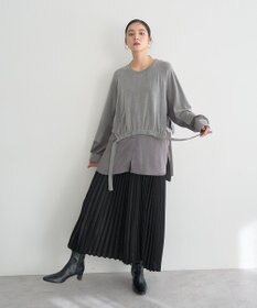 YECCA VECCA 素材MIXレイヤード起毛プルオーバー