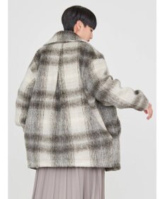 AMERICAN HOLIC チェックコクーンミディコート