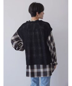 AMERICAN HOLIC ＳＥＴ　ボリュームスリーブシャツ＋ニットベスト