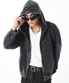 WEGO パウダーブリーチスタッズZIPパーカー