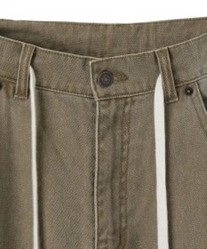 WEGO ヴィンテージウォッシュダックダブルニーバギーパンツ