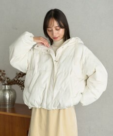 earth music&ecology フーディーパファーブルゾン