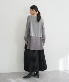 YECCA VECCA 素材MIXレイヤード起毛プルオーバー