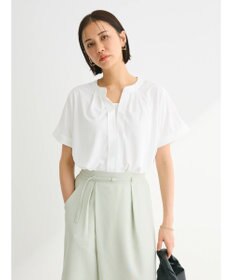 Green Parks ２ｗａｙ　フレンチスリーブ釦付ブラウソー