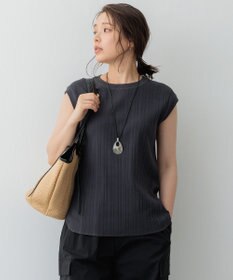 23区 S 【SLOW/一部店舗限定】ランダムリブフライス フレンチスリーブ カットソー