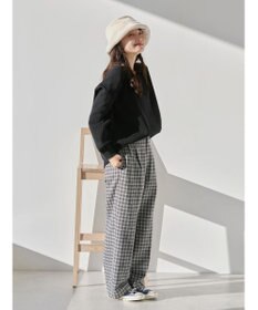 AMERICAN HOLIC ツイードタックワイドパンツ