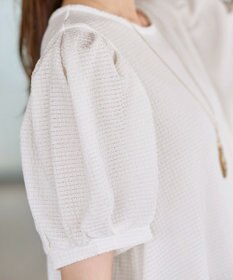 Tiaclasse 【洗える】ボリューム袖ジャガードプルオーバー