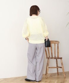 AMERICAN HOLIC 【先行予約】ジップアップメッシュニットカーディガン【WEB限定カラー有り】