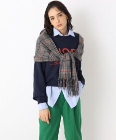 MOONBAT WEB限定【洗える】ミエル (miel) カシミヤ100％ チェックマフラー