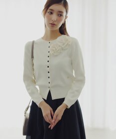 TOCCA 【宮本茉由さん着用】GLOW CORSAGE KNIT ニットカーディガン