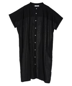 Green Parks インド綿　パイピングバンドカラーシャツチュニック