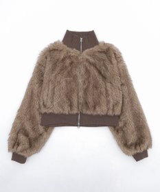 WEGO 【25年秋冬新作】フェイクファーショートブルゾン