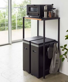 tower スリム蓋付きゴミ箱 タワー 2個組 ブラック