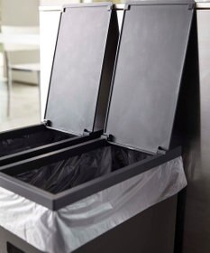 tower スリム蓋付きゴミ箱 タワー 2個組 ブラック