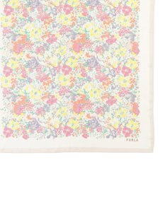 MOONBAT 【シルク100%】フルラ (FURLA) 花柄 シルクプリントスカーフ 65cm×65cm