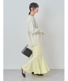 Green Parks ｆｕｗａっとメランジ袖リブ長めニットプルオーバー