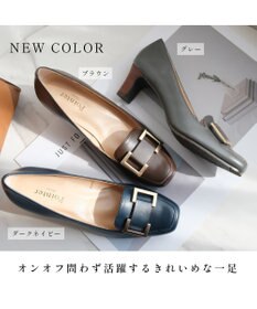 Pointer 日本製 本革バックルパンプス