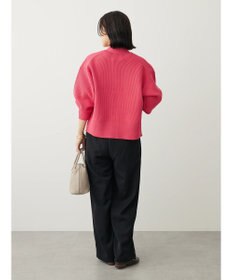 Green Parks スポンディシュ畦編みショート丈カーディガン