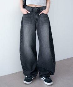 WEGO ワイドカーブデニムパンツ