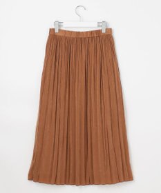 J.PRESS LADIES L 【洗える】マロンサテン ランダムプリーツ スカート