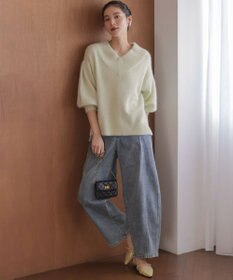 組曲 L 【加藤ローサさん着用】ライトデニムカーブパンツ