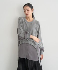 YECCA VECCA 素材MIXレイヤード起毛プルオーバー