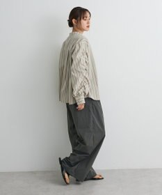 CRAFT STANDARD BOUTIQUE 袖シャーリングバンドカラーシャツ