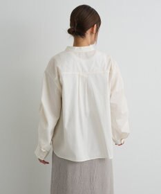 CRAFT STANDARD BOUTIQUE 袖シャーリングバンドカラーシャツ