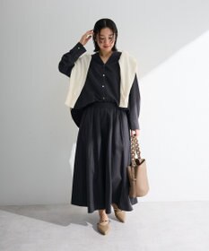 Green Parks ＳＥＴ２点スキッパーブラウス＋プリーツスカート