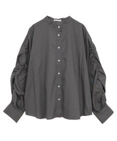 CRAFT STANDARD BOUTIQUE 袖シャーリングバンドカラーシャツ