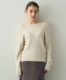 YECCA VECCA 2wayラメフェザーニット