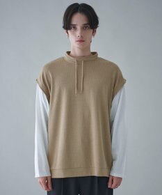 WEGO フェイクレイヤードモックネックベストT（LS）
