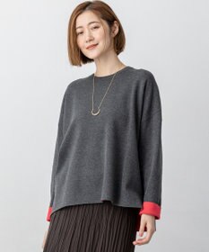 23区 L 【洗える】ダブルフェイス プルオーバー ニット