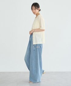 earth music&ecology フロッキーチュールカーディガン