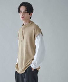 WEGO フェイクレイヤードモックネックベストT（LS）