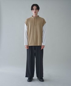 WEGO フェイクレイヤードモックネックベストT（LS）