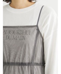 Green Parks ・ＥＬＥＮＣＡＲＥ　ＤＵＥ　チュールドロストキャミワンピ