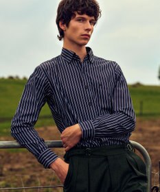 JOSEPH ABBOUD 【キングサイズ・オーガニックコットン使用】オー ガニックコットンカラーストライプシャツ