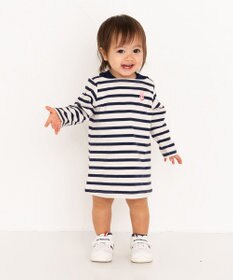 MIKI HOUSE HOT BISCUITS 【80-120cm】ボーダーワンピース