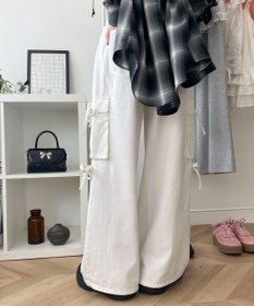 WEGO サイドリボンカーゴパンツ