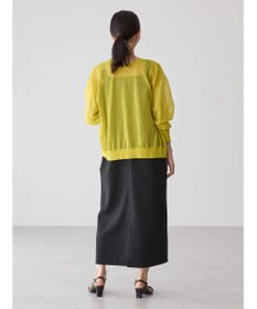 AMERICAN HOLIC バイカラーシアーニットカーディガン