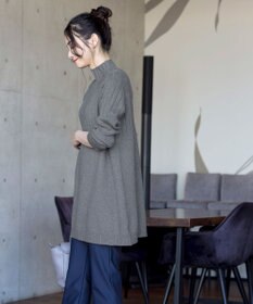 Tiaclasse L 【洗える】もっちり柔らかいハーフリブニットチュニック