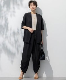 23区 【接触冷感/洗える】フィブリルツイル シャーリング パンツ