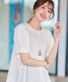 Tiaclasse 【洗える】ボリューム袖ジャガードプルオーバー