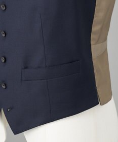 GOTAIRIKU シワになりにくい【御幸毛織/みゆきけおり】Superior160s 3ピーススーツ（ネイビー）