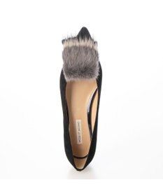 MODE ET JACOMO <MODE ET JACOMO>コンビファー付きフラットパンプス