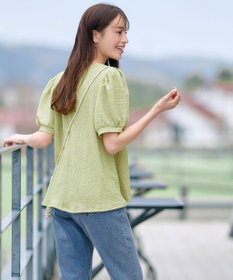 Tiaclasse 【洗える】ボリューム袖ジャガードプルオーバー