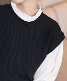 Tiaclasse L 【新色追加・2way・洗える】シャツドッキングニットベスト