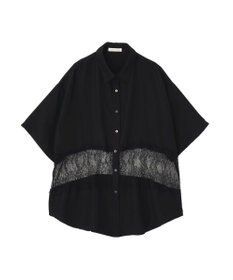 Green Parks レース切替５分袖シャツ